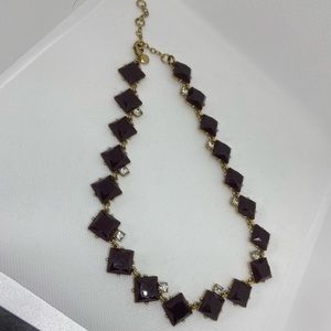 J. Crew gold tone brown stone necklace